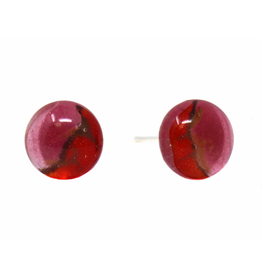 Chile Red Glass Stud Earrings, Chile