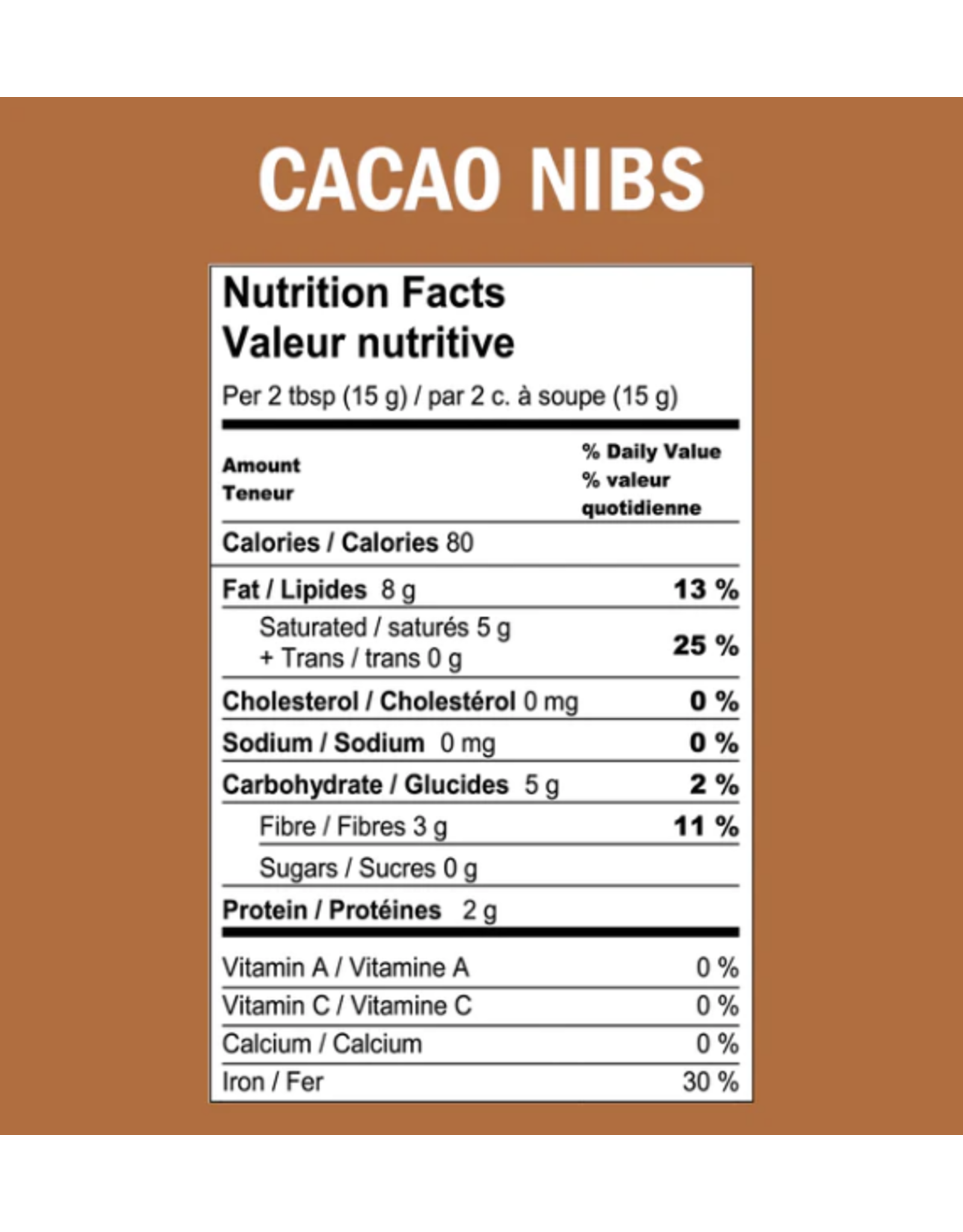 Colombia Organic Dried Cacao Nibs, Colombia