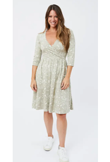 India Callie Wrap Dress in Field Taupe, India