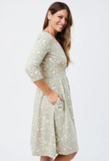 India Callie Wrap Dress in Field Taupe, India