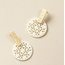 India Charu Bone Lace & Brass Bar Drop Earrings
