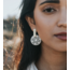 Charu Bone Lace & Brass Bar Drop Earrings