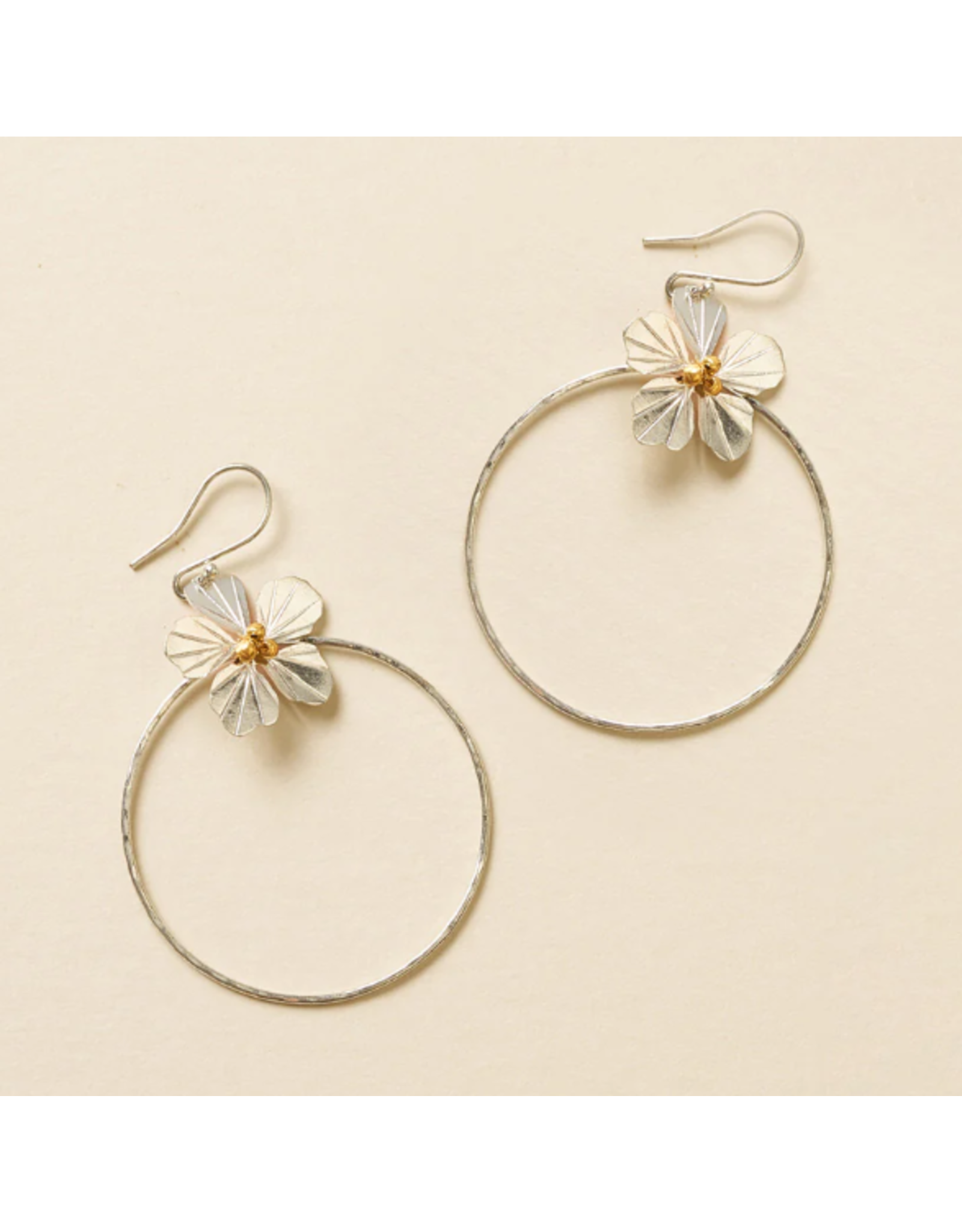 Designer Sterling Silver Gold Plated Flower Earrings at ₹1500 | Azilaa