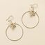 Sayuri Silver Hoop Earrings w/ Flower Charm