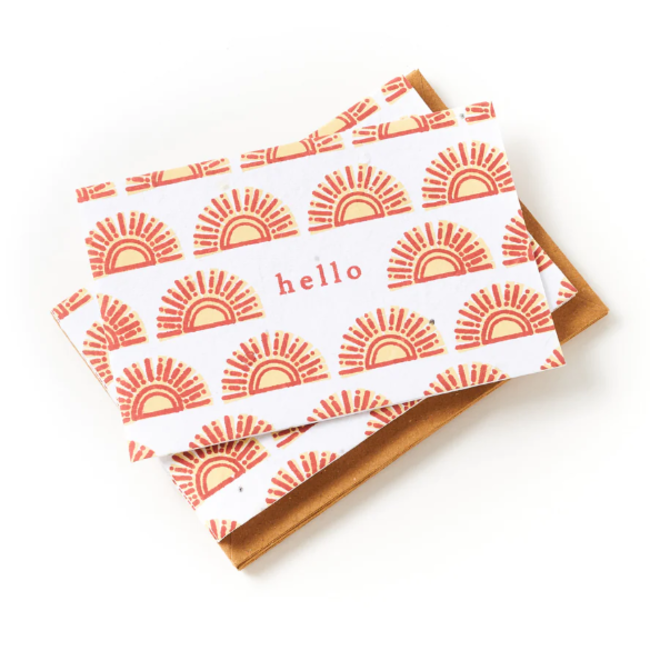 Basil Seed Plantable Note Card - Hello Sunshine