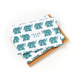 India Basil Seed Plantable Note Card - Thank You w/ Elephants, India