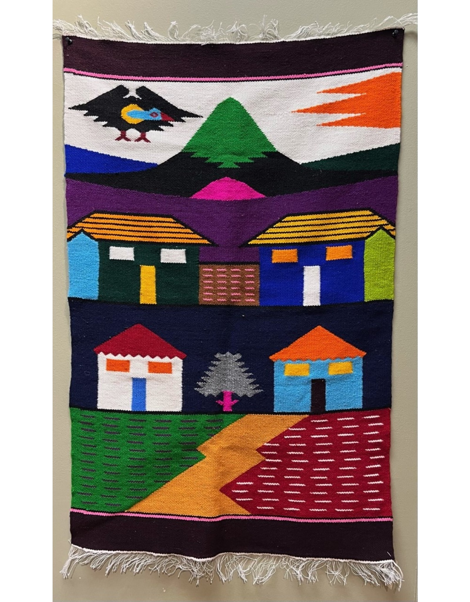 Ecuador CLEARANCE Small Wool Tapestry - Townscape, Ecuador