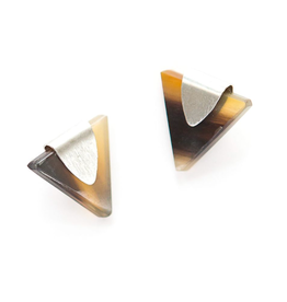 India Triangle Horn Stud Earrings, India