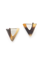India Triangle Horn Stud Earrings, India