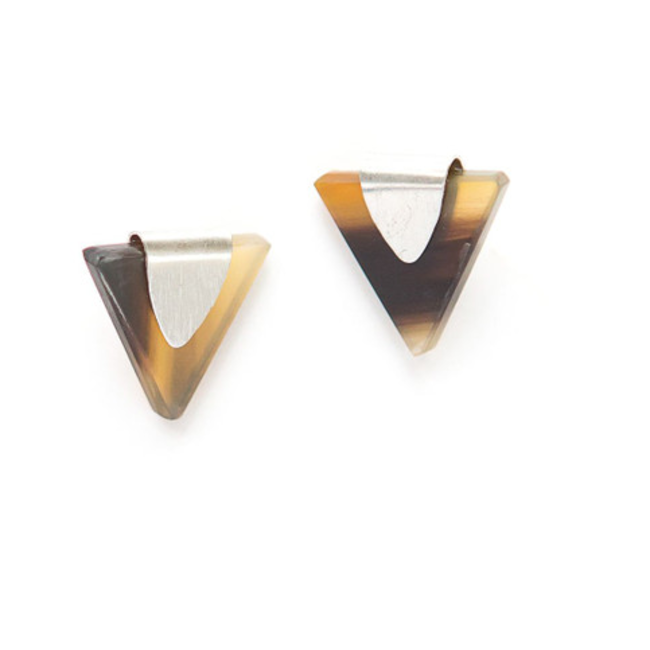 Triangle Horn Stud Earrings