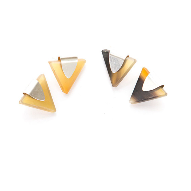 Triangle Horn Stud Earrings