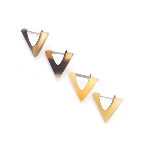 Triangle Horn Stud Earrings