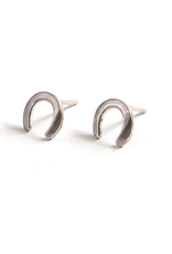 India Waning Crescent Sterling Silver Studs, India