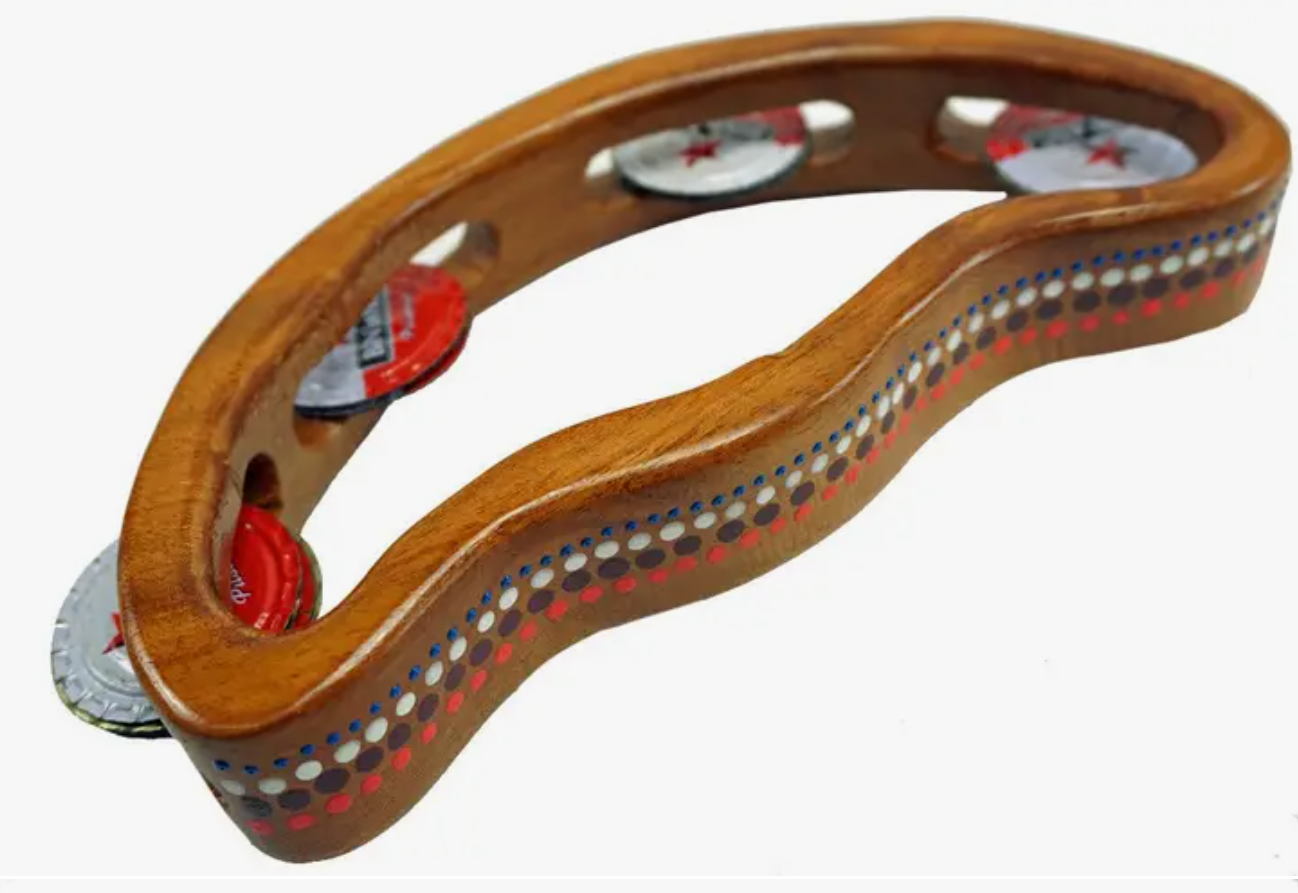 Half Moon Tambourine, Indonesia Village Goods