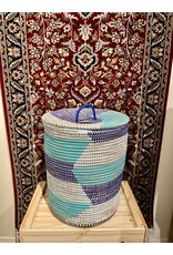 Senegal Blue Sahara Hamper Basket, Senegal