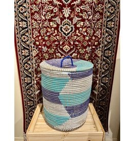 Senegal Blue Sahara Hamper Basket, Senegal