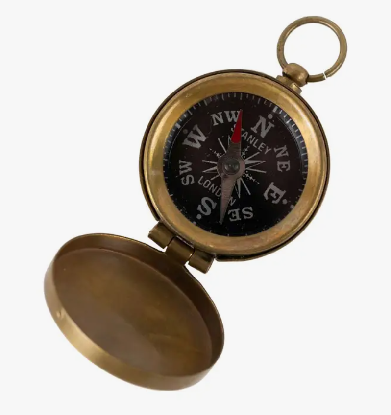 Yaman Antique Brass Push Button Pocket Compass Maritime Vintage Compass,  Directional Magnetic Compass for Navigation,Camping, Hiking, Touring.