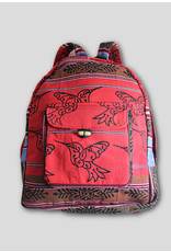 Nepal Block Printed Cotton Backpack, Nepal