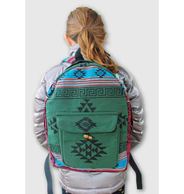 Nepal Block Printed Cotton Backpack, Nepal