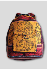 Nepal Block Printed Cotton Backpack, Nepal