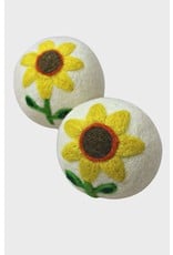 Nepal Wool Felt Dryer Ball (single w/ embroidery), Nepal