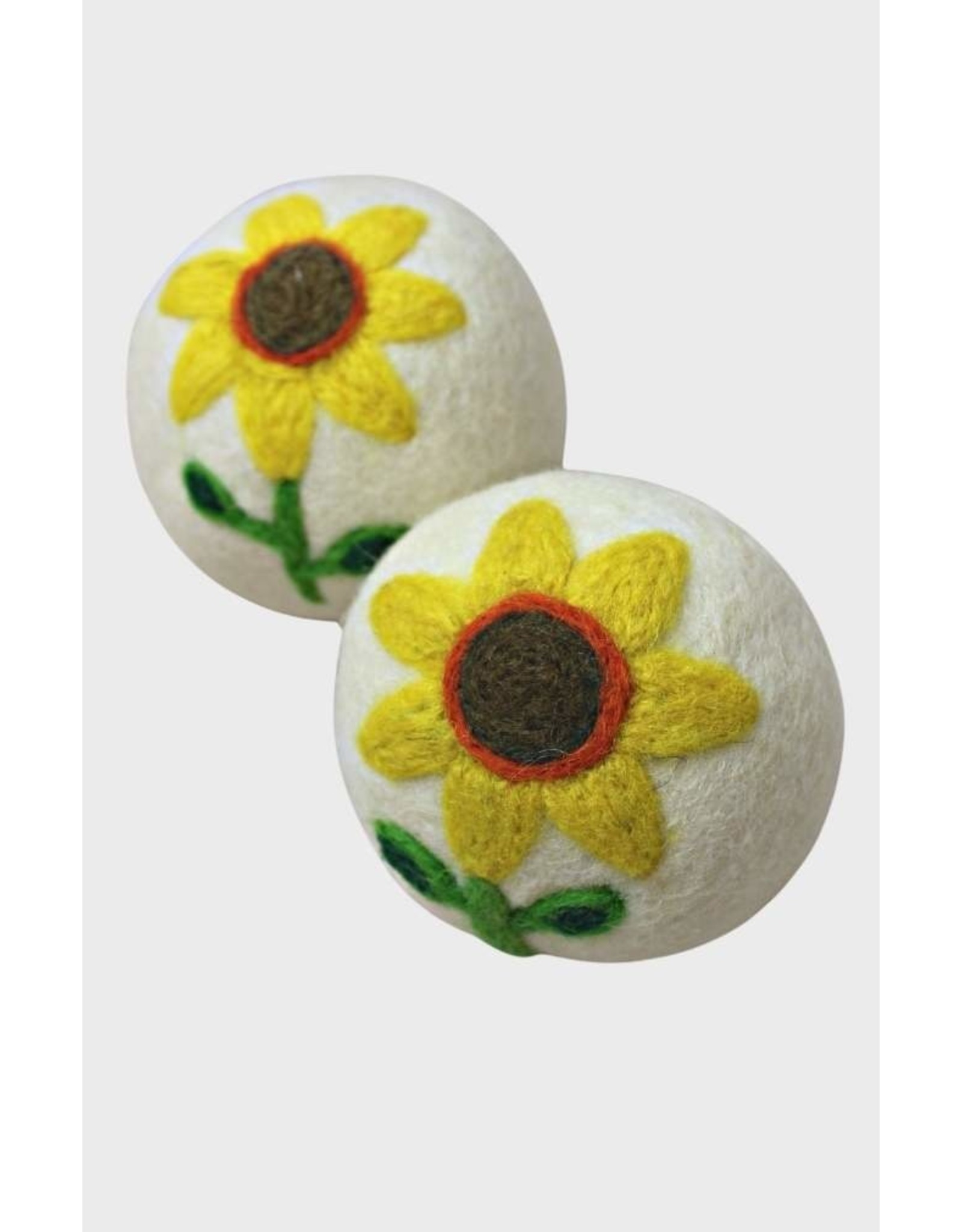 Nepal Wool Felt Dryer Ball (single w/ embroidery), Nepal