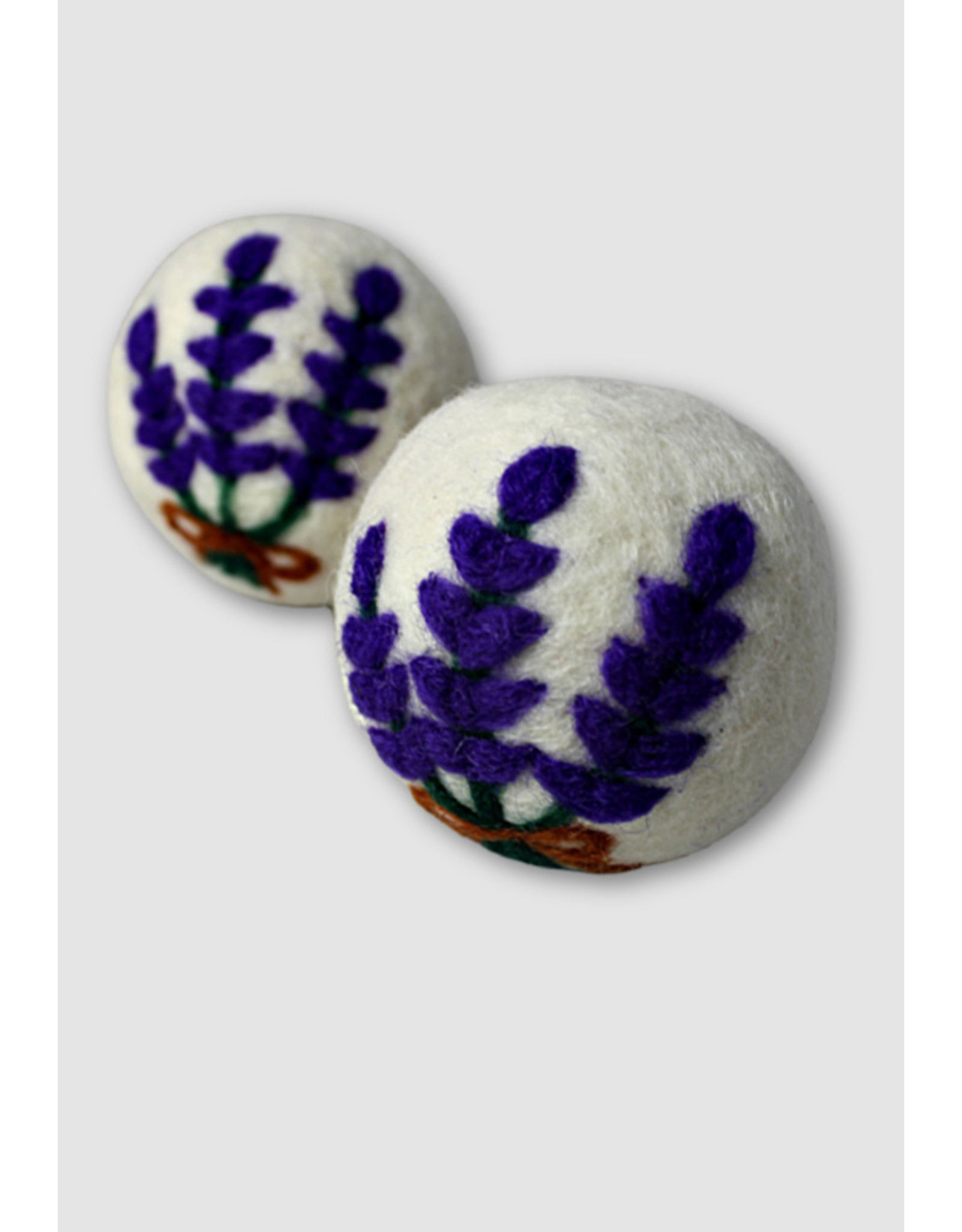 Nepal Wool Felt Dryer Ball (single w/assorted embroidery), Nepal