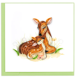 Vietnam Quilled Doe & Fawn Card, Vietnam