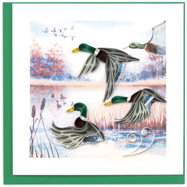 Quilled Card - Duck Migration