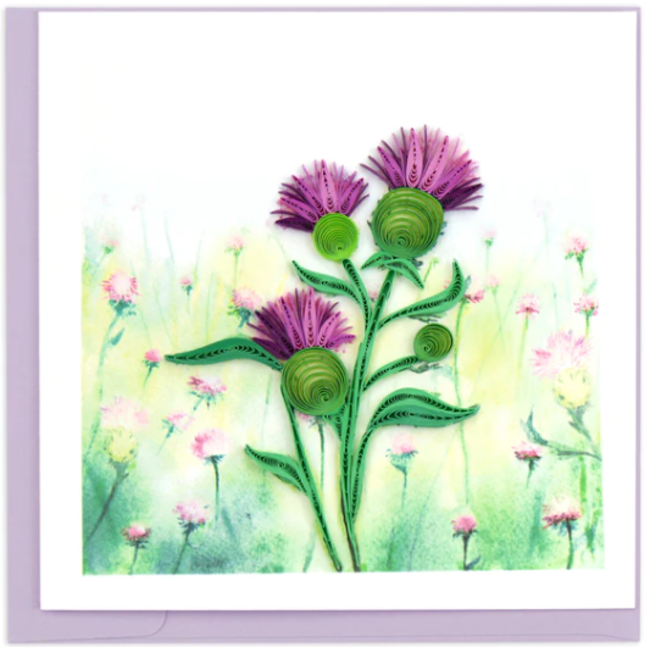 Quilled Card -  Thistle
