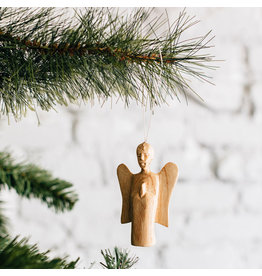 Rwanda CLEARANCE Carved Angel Ornament w/ Beeswax Finish, Rwanda
