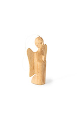 Rwanda CLEARANCE Carved Angel Ornament w/ Beeswax Finish, Rwanda