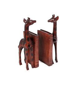 Rwanda Hand Carved Giraffe Bookends, Rwanda