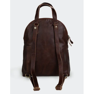 India CLEARANCE Halfmoon Backpack - Brown Leather