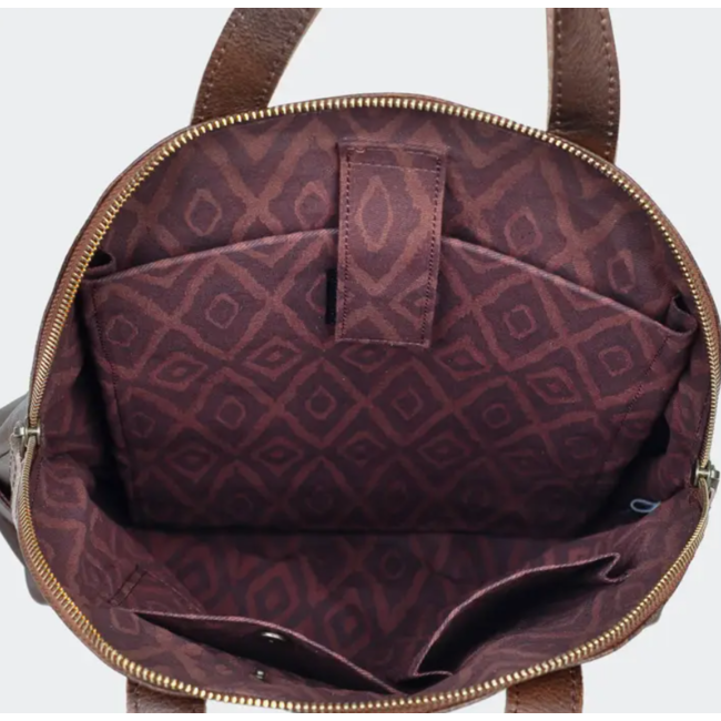 CLEARANCE Halfmoon Backpack - Brown Leather