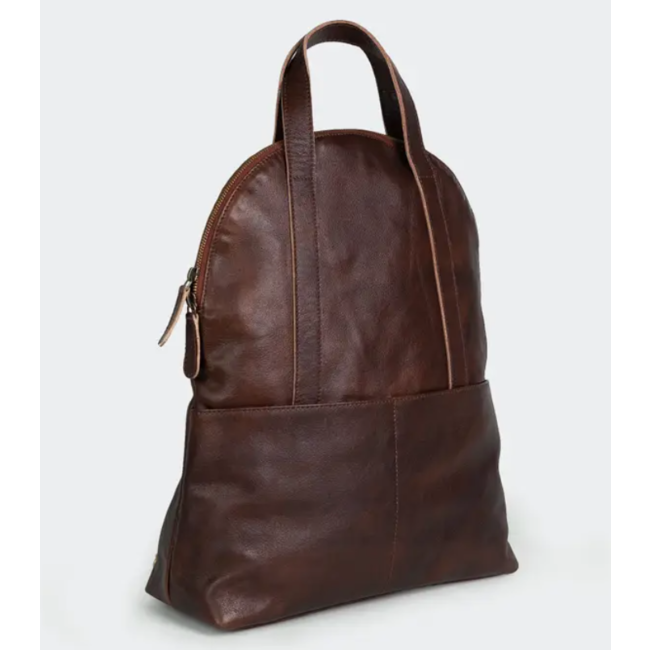 CLEARANCE Halfmoon Backpack - Brown Leather