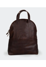 India Halfmoon Backpack in Brown Leather, India