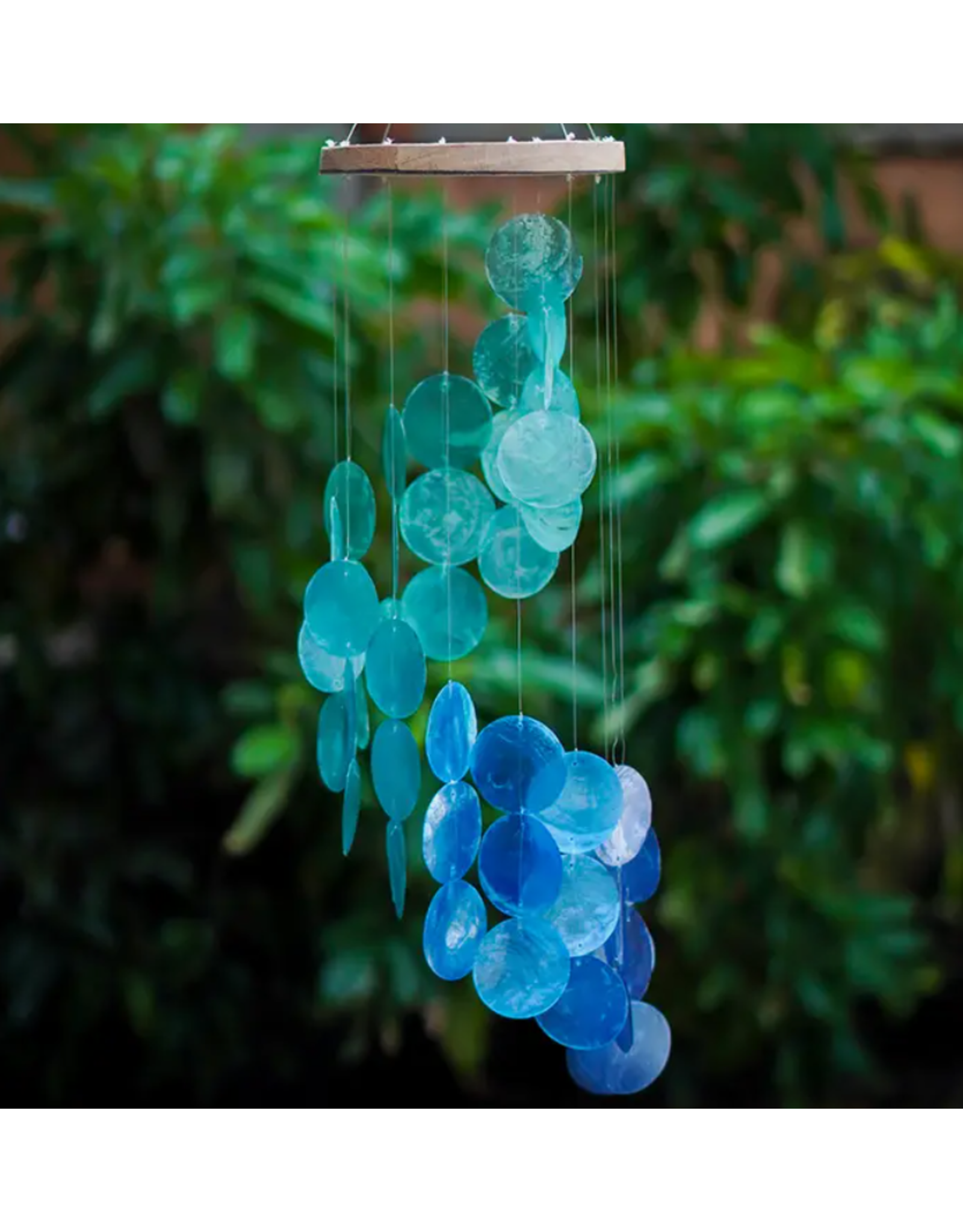 Indonesia Blue Water Spiral Capiz Chime
