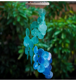 Indonesia Blue Water Spiral Capiz Chime