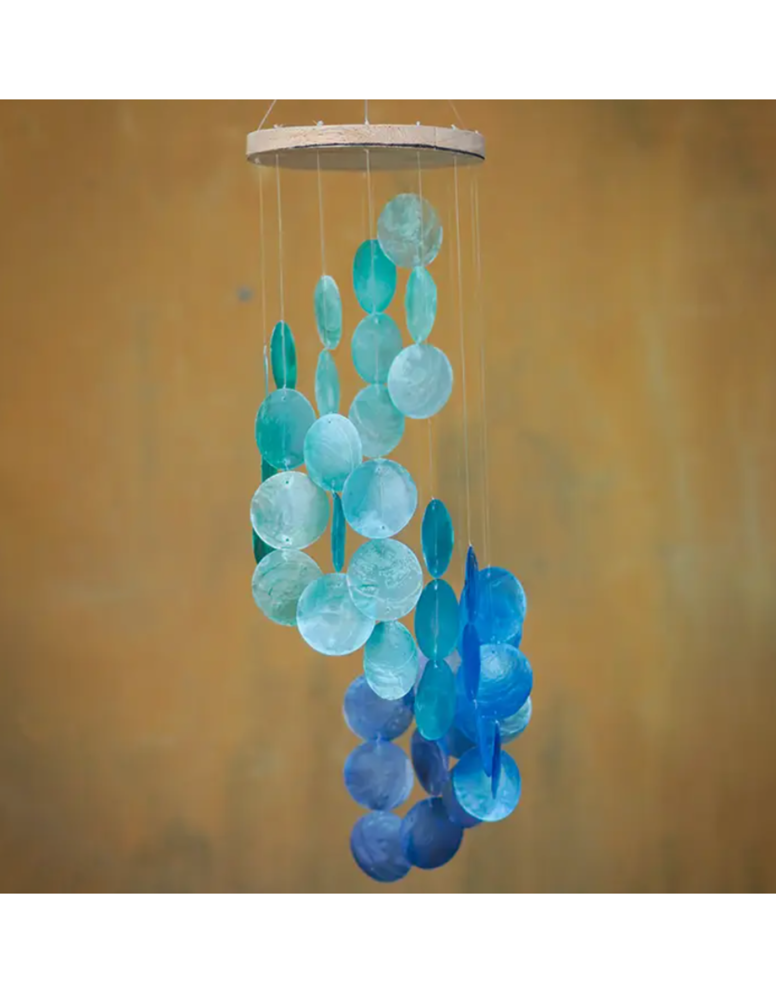 Indonesia Blue Water Spiral Capiz Chime