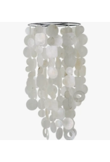 Indonesia Capiz Chandelier - White