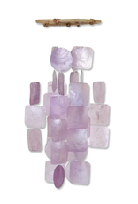 Indonesia Small Square Lilac Capiz Chime, Indonesia