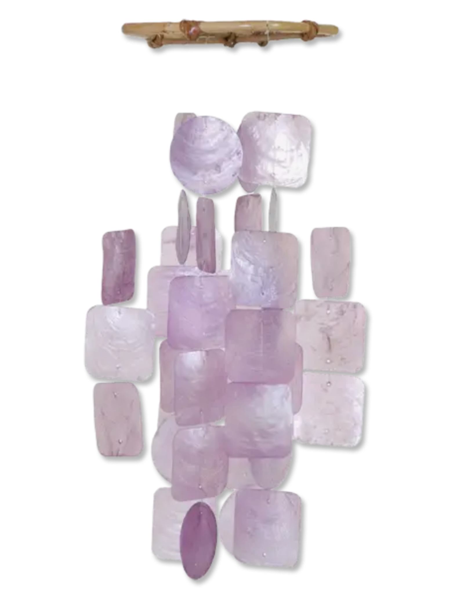 Indonesia Small Square Lilac Capiz Chime, Indonesia