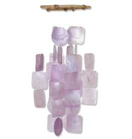 Indonesia Small Square Lilac Capiz Chime, Indonesia