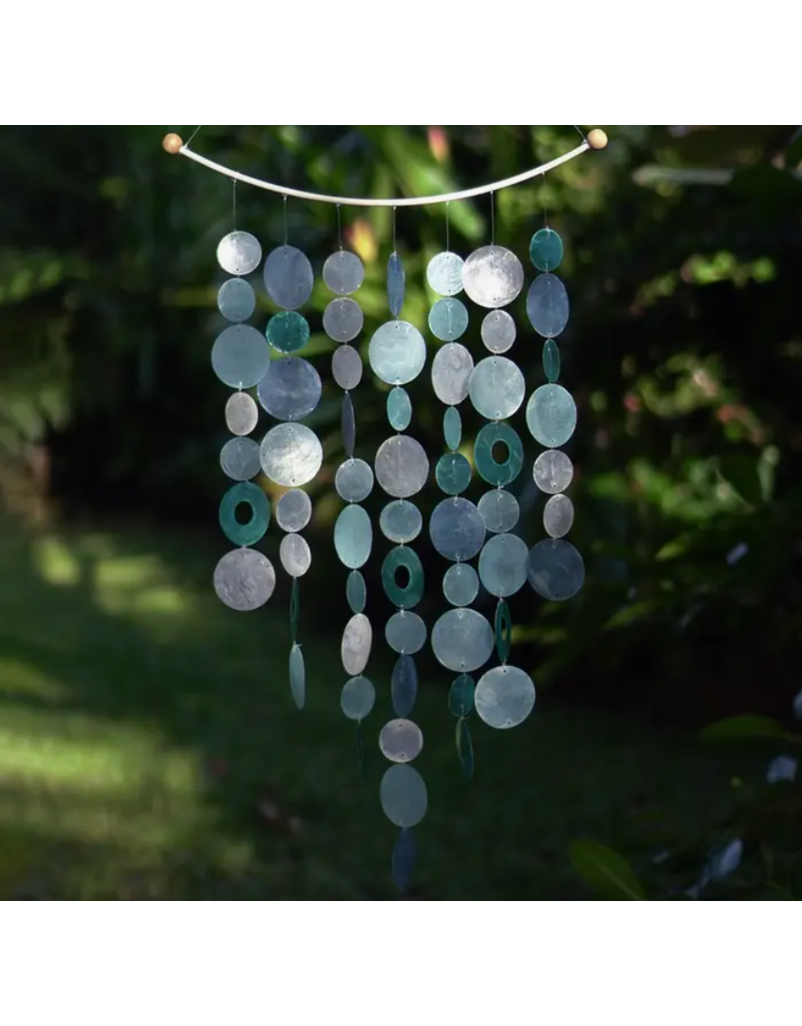 Indonesia Blue Inverted Arch Capiz Chime