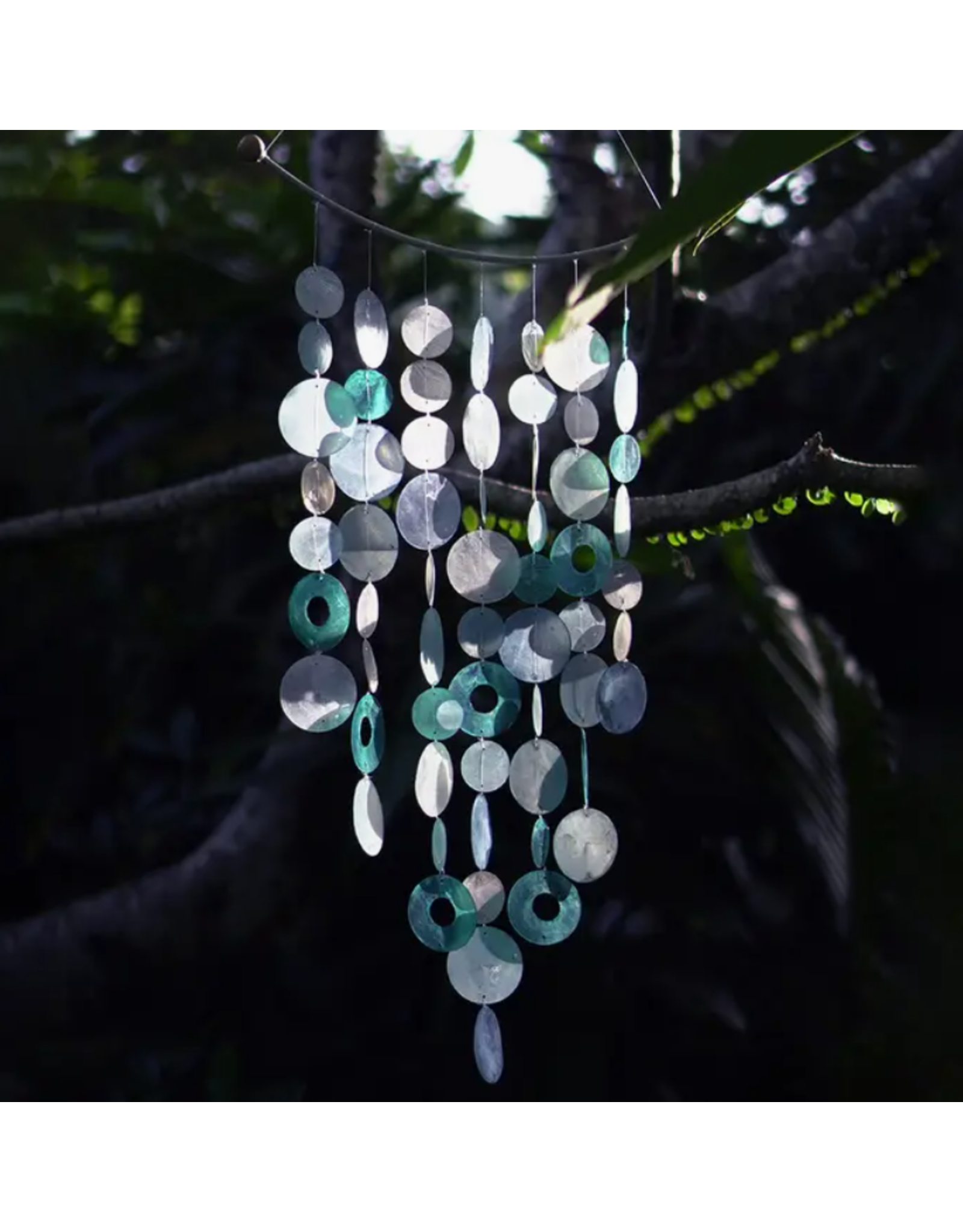 Indonesia Blue Inverted Arch Capiz Chime