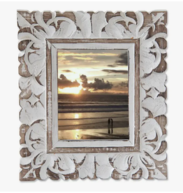 Indonesia White Wash Wood Photo Frame (5x7), Indonesia