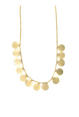 India Disc Charm Necklace in Brass, India