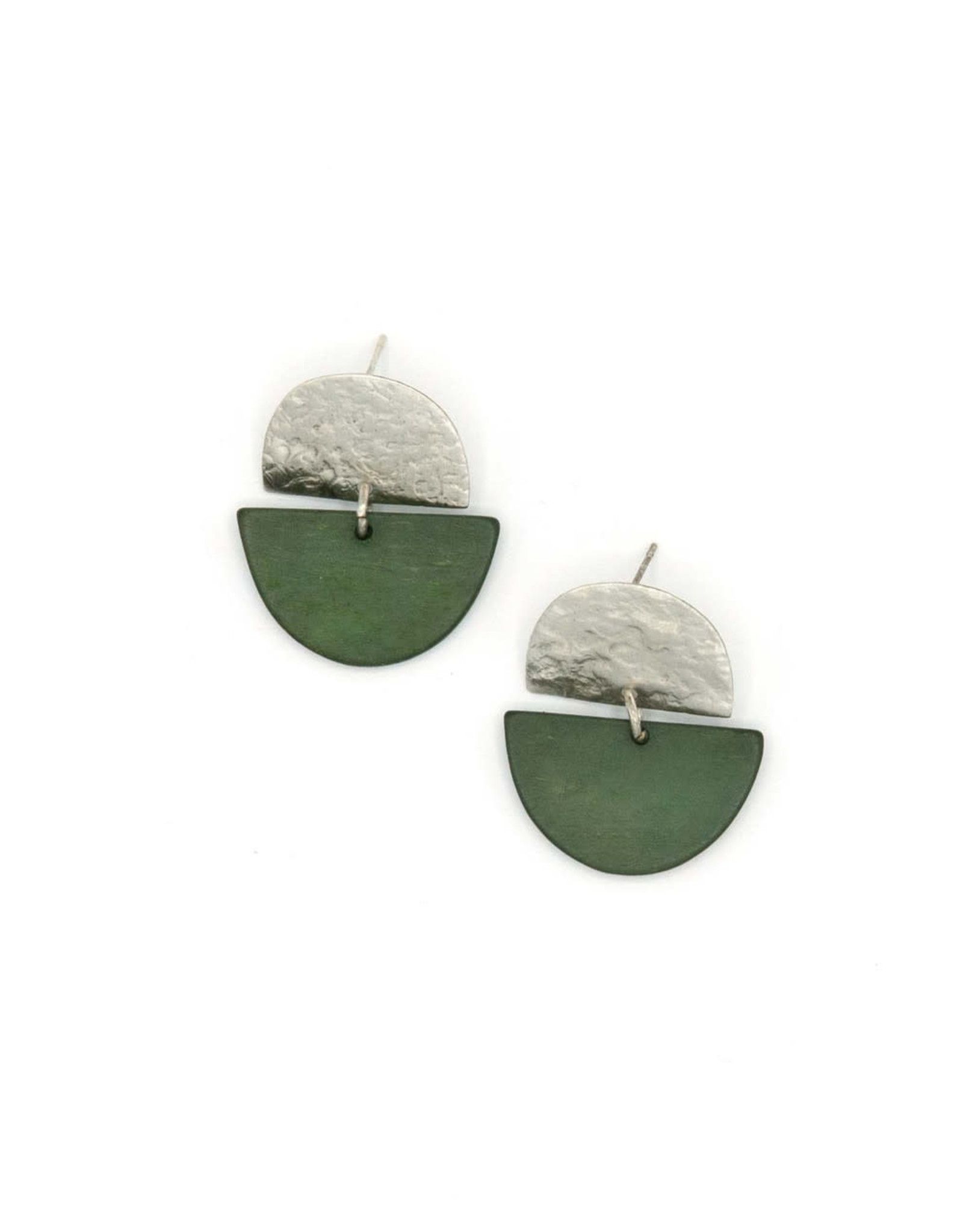 India Clear Horizon Studs in Forest Green, India