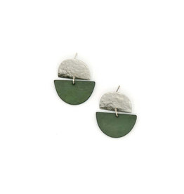 India Clear Horizon Forest Green Earrings, India